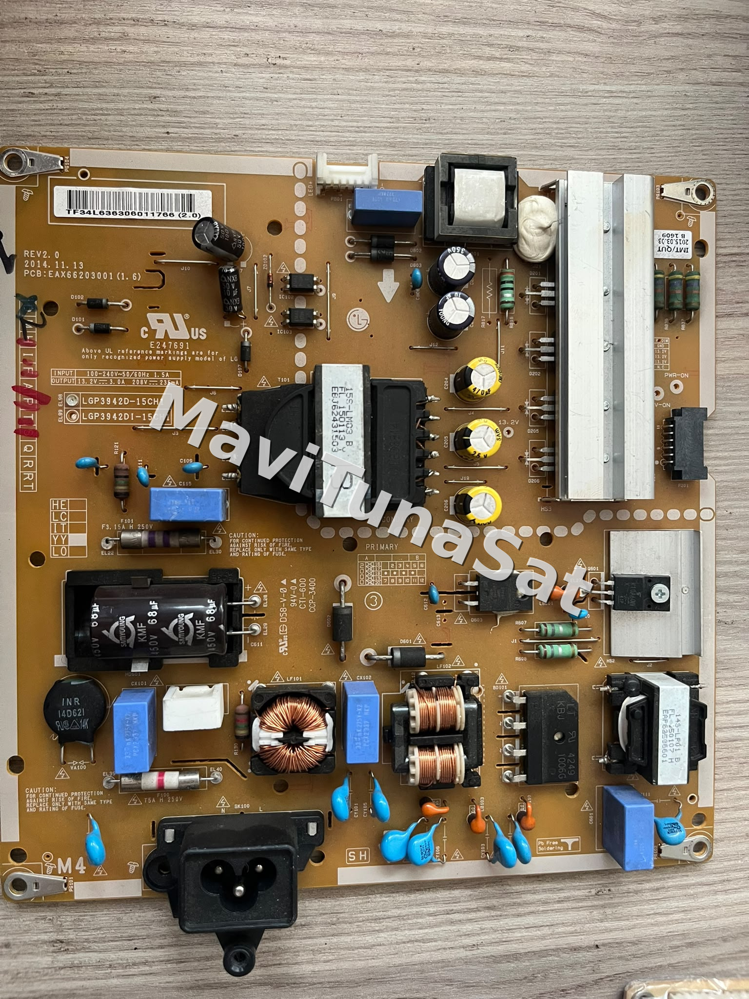 EAX66203001 (1.5), EAY63630601, EAX66203001(1.5), LGP3942D-15CH1, LG 42LF650V-ZB, Power Board, Besleme, T420HVJ01.3