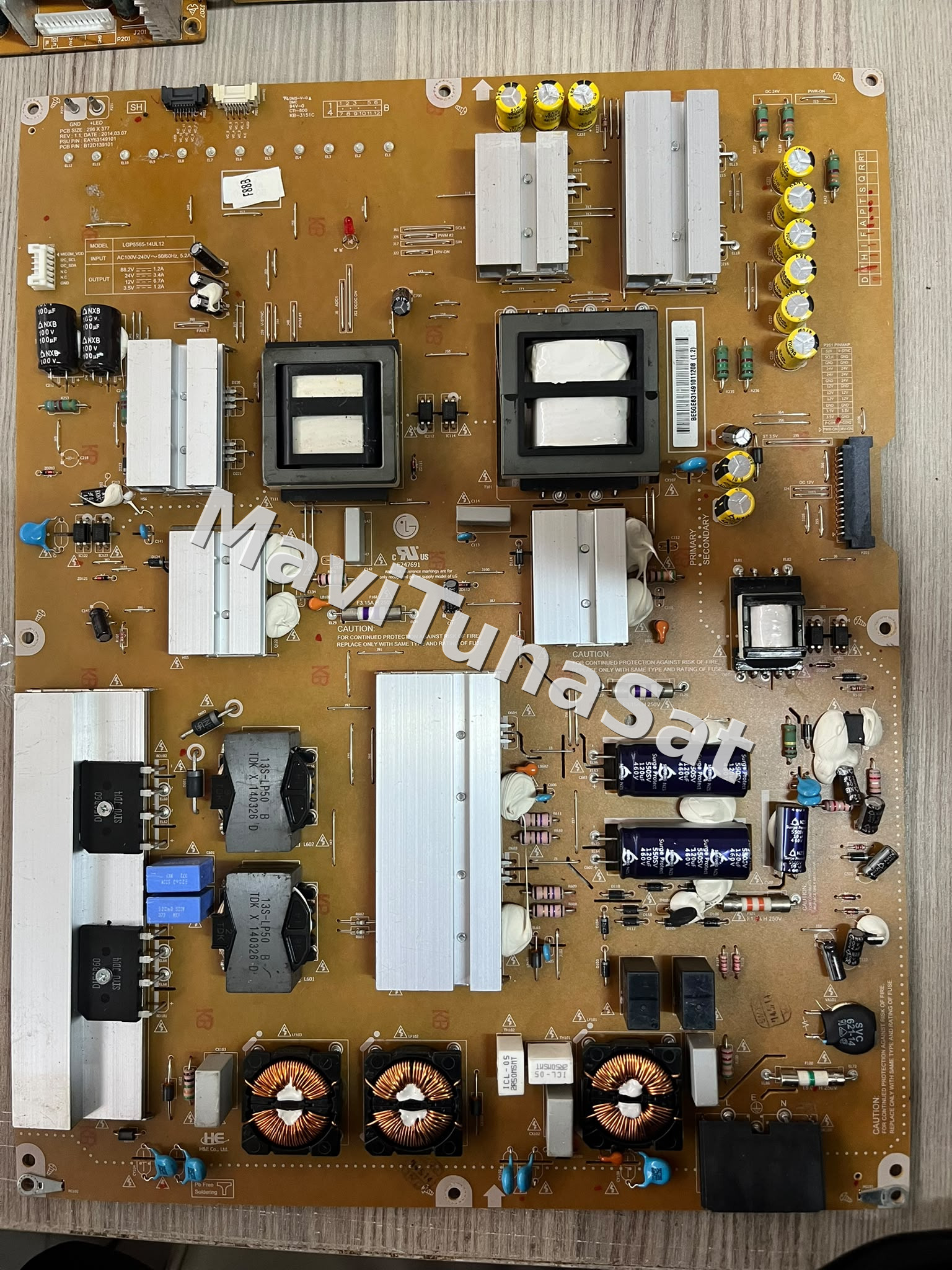EAY63149101 , LGP5565-14UL12 , B12D139101 , LG 65UB9500V , POWER BOARD , BESLEME