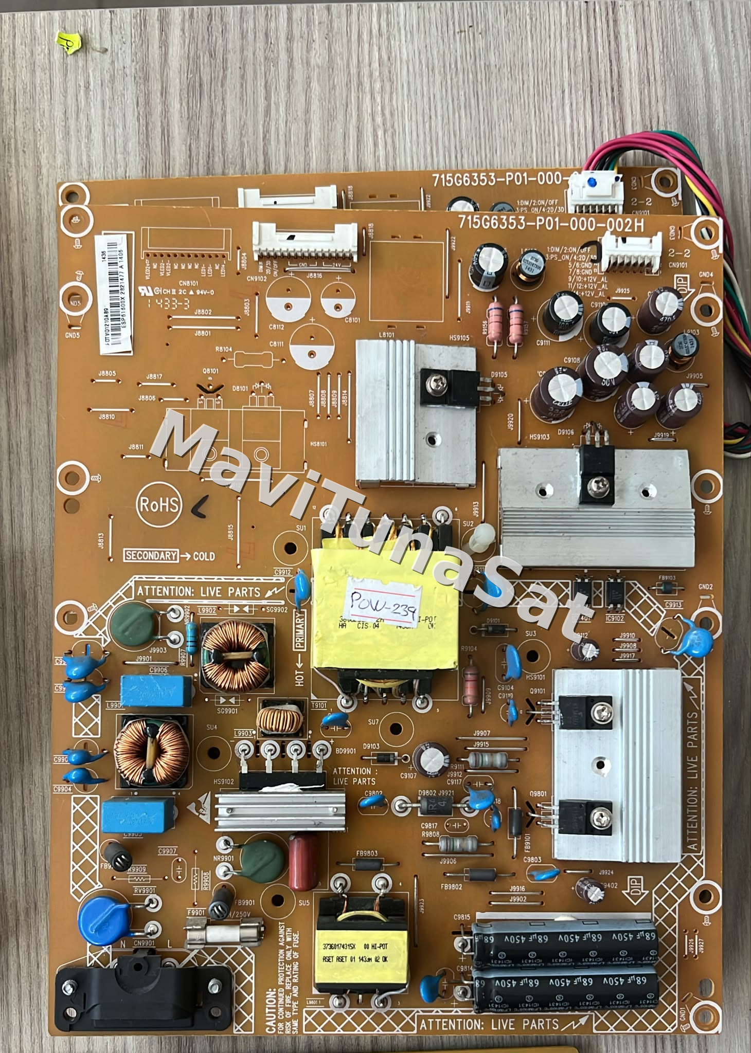 715G6353-P01-000-002H, ESP61600X, ADTVD1210AB9, Philips 42PFK6309/12, Power Board, Besleme, LC420DUN-PGP1