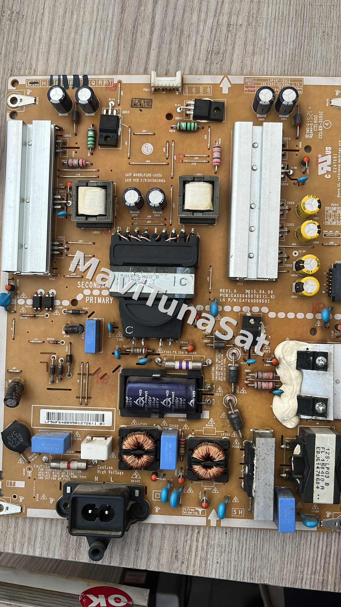 EAX67128101 (2.1) EAY64491201 LGP49D-17U2 LG 49UJ701V-ZC POWER BOARD BESLEME KARTI